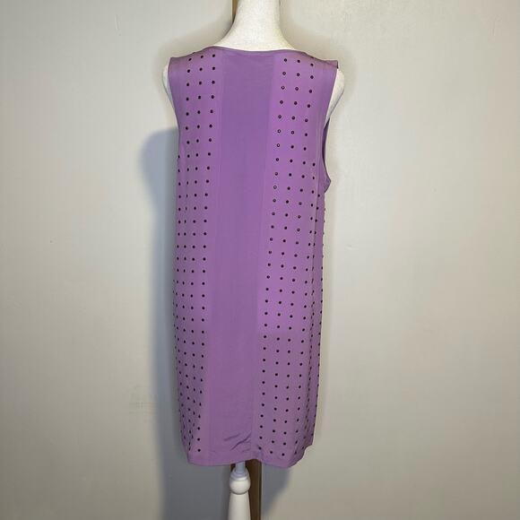 Rebecca Minkoff purple studded shift silk mini dress size 6 - Picture 5 of 12